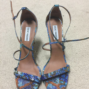 Steve Madden Women's Feliz Dress Sandal snakeskin